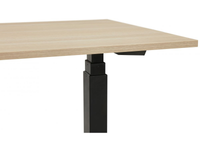 Birou electric lemn natur Valko cu inaltime reglabila, 160x80 cm, picioare negre, OT01150NABL - Kokoon [4]