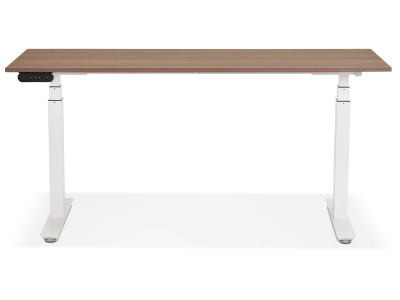 Birou electric lemn nuc Valko cu inaltime reglabila, 160x80 cm, picioare albe, OT01220WAWH - Kokoon [5]