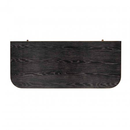 Birou gri piele vegana (PU) Juho 140x60 cm cu sertare, picioare aurii, 7535 - Richmond Interiors [2]