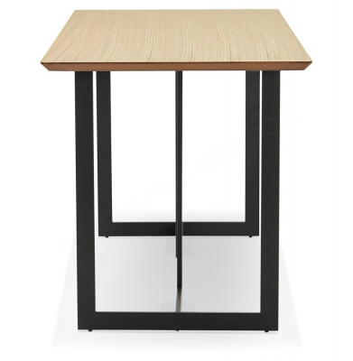 Birou modern lemn natur Maral 150x70 cm MDF furnir natural, picioare negre metal, OT00690NA - Kokoon [1]