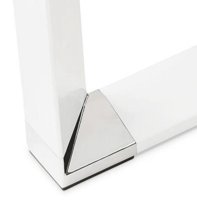 Birou managerial alb Warner 170 cm in forma de L, pal melaminat, picioare albe otel, OT00200WH - Kokoon [15]