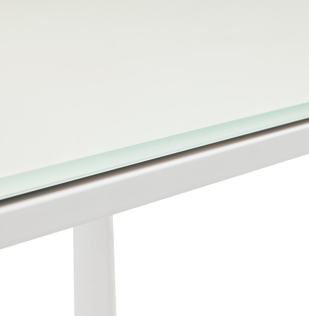 BIROU MANAGERIAL ALB WARNER III ALB 200X100 CM, STICLA SECURIZATA, PICIOARE ALBE OTEL,  OT01240WHWH - KOKOON [4]
