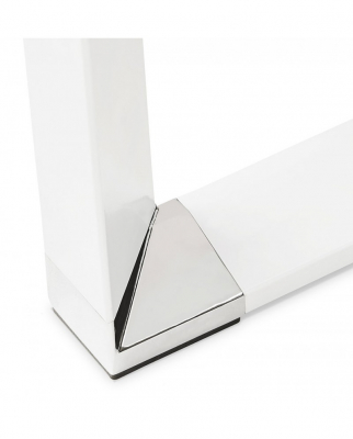 Birou managerial in forma de L Warner 170 cm, lemn natur pal melaminat, picioare albe otel, OT00580NAWH - Kokoon [2]
