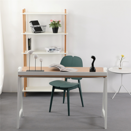 Birou minimalist Kompas-123x59 cm lemn-alb/negru, KH010100934 - King [4]