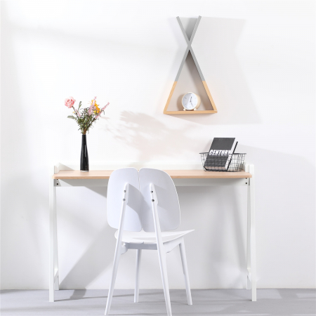 Birou minimalist Kompas-123x59 cm lemn-alb/negru, KH010100934 - King [1]