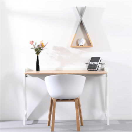 Birou minimalist Kompas-123x59 cm lemn-alb/negru, KH010100934 - King [2]