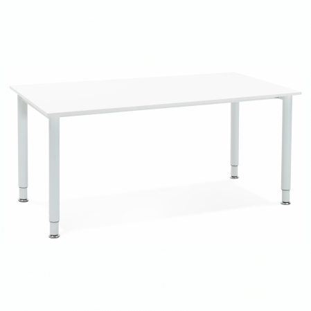 Birouri si mese - Birou modern alb Asal 160x80 cm, pal melaminat, picioare albe otel, OT00490WHWH - Kokoon