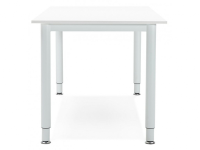 Birou modern alb Asal 160x80 cm, pal melaminat, picioare albe otel, OT00490WHWH - Kokoon [2]