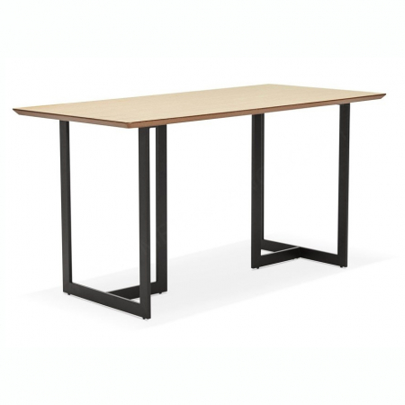 Birouri si mese - Birou modern lemn natur Maral 150x70 cm MDF furnir natural, picioare negre metal, OT00690NA - Kokoon