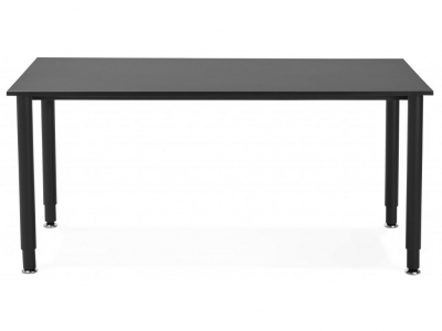 Birou modern negru Asal 160x80 cm, pal melaminat, picioare negre otel, OT00500BLBL - Kokoon [1]
