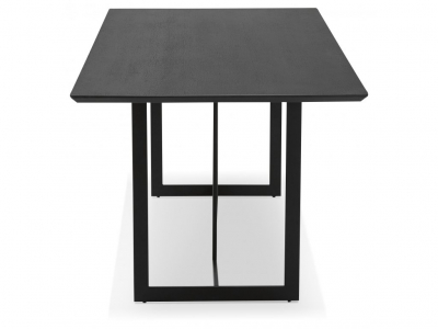 Birou premium negru Maral 180x90 cm MDF textura lemn, picioare negre metal, OT00720BL - Kokoon [2]