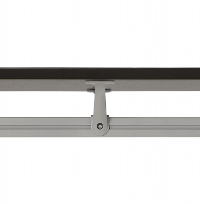 Birou managerial negru Milo 150x70 cm MDF textura lemn, picioare otel crom, OT00380BL - Kokoon [7]