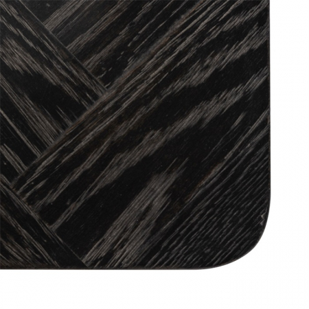 Birou negru premium cu sertar Basim, 140 cm, din stejar cu picioare din otel inoxidabil, 7371 - Richmond Interiors [2]