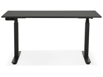 Birou negru electric Valko cu inaltime reglabila, 140x70 cm, picioare negre, OT01110BLBL - Kokoon [7]