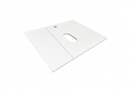Blat Baie SARA 60 cm, Conglomerat, Grosime 1.5 cm, Alb - COMAD