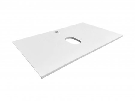 Produse - Blat Baie WIKI 80 cm, Conglomerat, Grosime 1.5 cm, Alb - COMAD