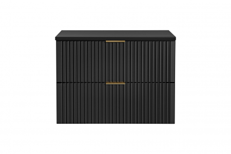 Blat baie pentru masca cu lavoar aplicat, diferite dimensiuni, MDF negru, gama Adel Black COMAD [3]