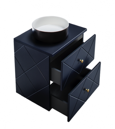 Blat baie, diferite dimensiuni, MDF bleumarin, pentru masti de baie cu lavoar aplicat, gama Elegance Blue COMAD [1]