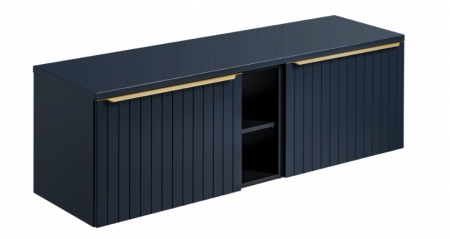 Blat baie, MDF, culoare bleumarin, pentru mastile de baie cu lavoar aplicat, gama Santa Fe Deep Blue, COMAD [1]