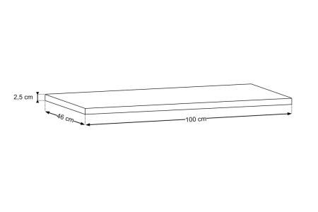 Blat Dorothy Ristretto 100 cm, MDF, Ristretto Stejar - COMAD [3]