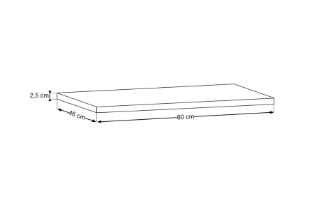 Blat Dorothy Ristretto 80 cm, MDF, Ristretto Stejar - COMAD [3]