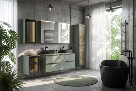 Blat pentru mobilier baie Sombra Green, lățime 100 cm - COMAD, cod GREEN 89-100-46 M [5]