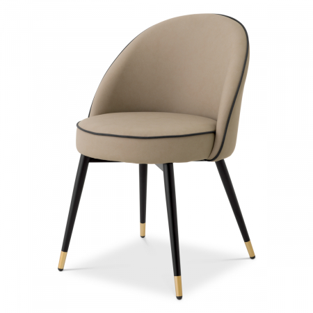   Scaun de dining Cooper din piele ecologică bej set de 2 116571 EICHHOLTZ [2]