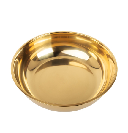 Decoratiuni - Bol Biggi 31,5x31,5x9 cm, Oțel Inoxidabil Auriu Lucios - SHP