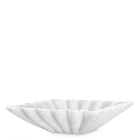 Boluri decorative -   Bol Jackson pătrat din marmură albă 117563 EICHHOLTZ