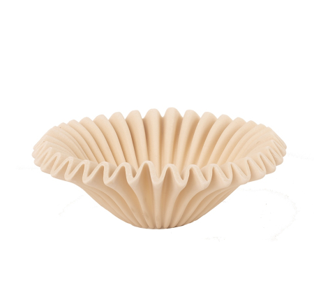 Decoratiuni - Bol Nessa 20,5x7x20,5 cm, Plastic Bej - SHP
