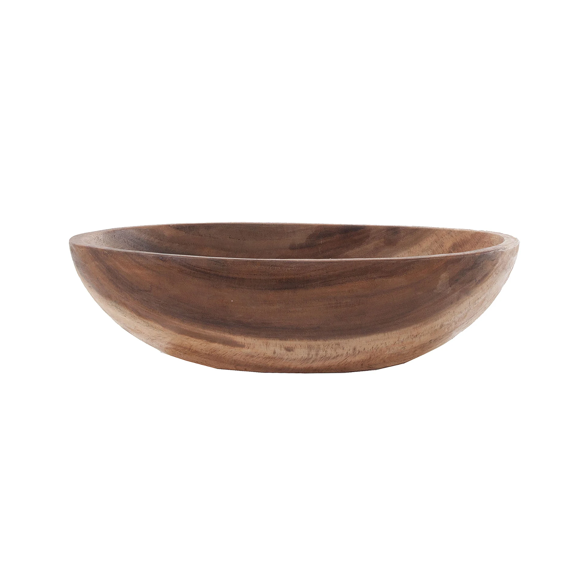 Bol Decorativ din Lemn de Acacia, Maro, 51x51x13 cm, Stil Colonial - VicalHome 23037 [2]