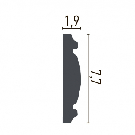 Brau decorativ din poliuretan CR702 - 7.7x1.9x200 cm [1]