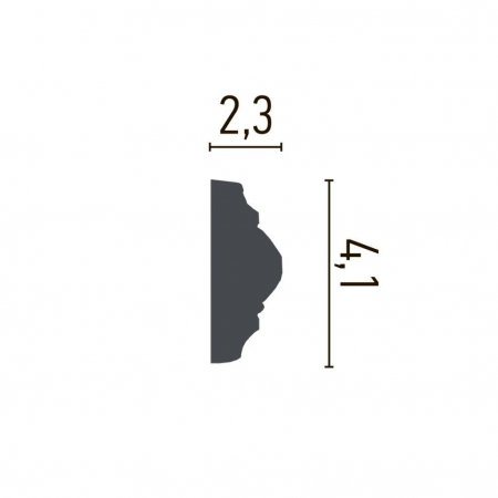 Brau decorativ din poliuretan CR707 - 4.1x2.3x200 cm [1]