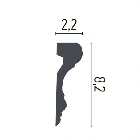 Brau decorativ din poliuretan CR816 - 8.2x2.2x244 cm [1]