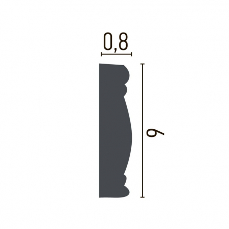 Brau decorativ din poliuretan CR901E - 6x0.8x244 cm [1]