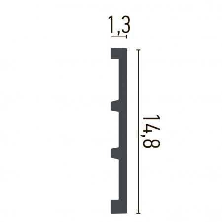 Brau decorativ din poliuretan CR958 - 14.8x1.3x200 cm [1]