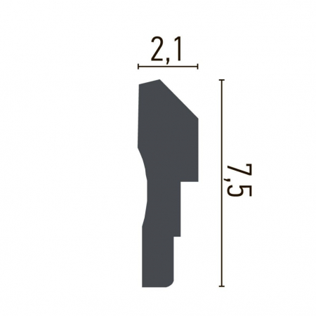Brau decorativ din poliuretan Flexibil CR739F - 7.5x2.1x200 cm [1]
