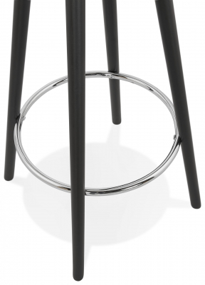 Masa inalta rotunda bar Amos 60x60x110 cm, MDF negru, design scandinav, picioare negre, BT00340BLBL - Kokoon [6]