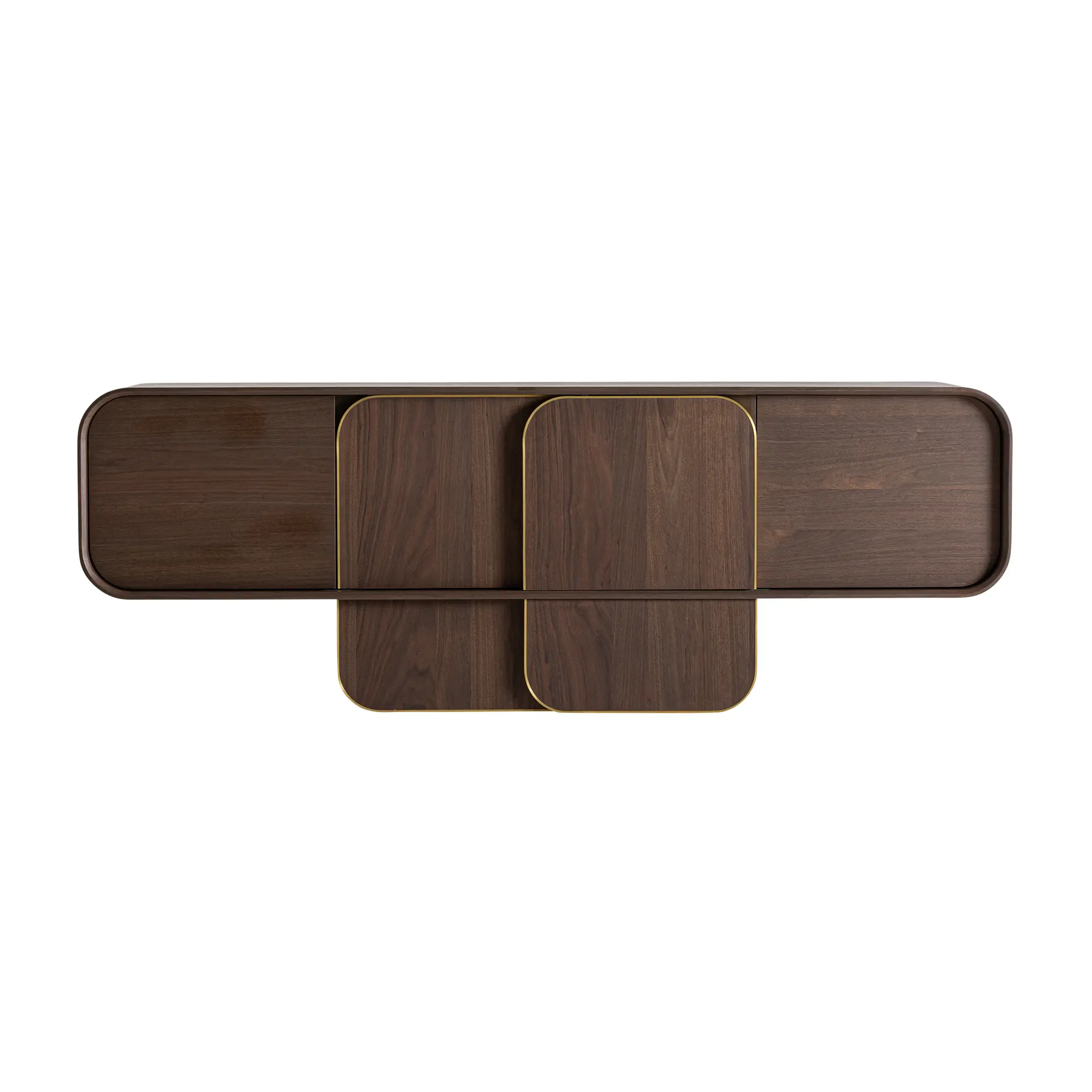 Living - Bufet 220x50x77 cm, Lemn de Stejar Nuc - VicalHome VicalHome 38824