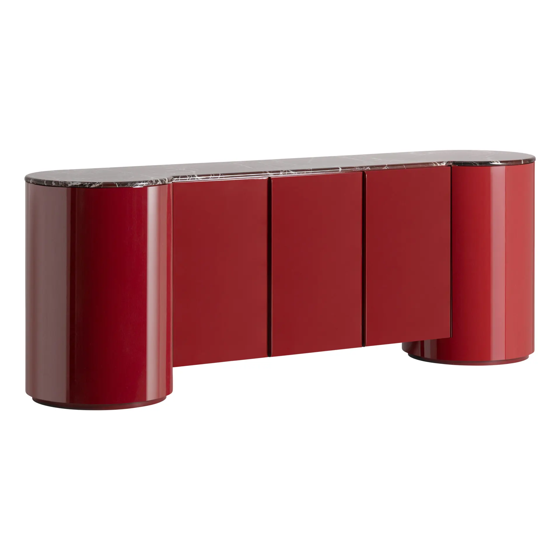 Bufet Capitello 210x50x75 cm, Fier și Lemn MDF Rosu - VicalHome VicalHome 38319 [1]