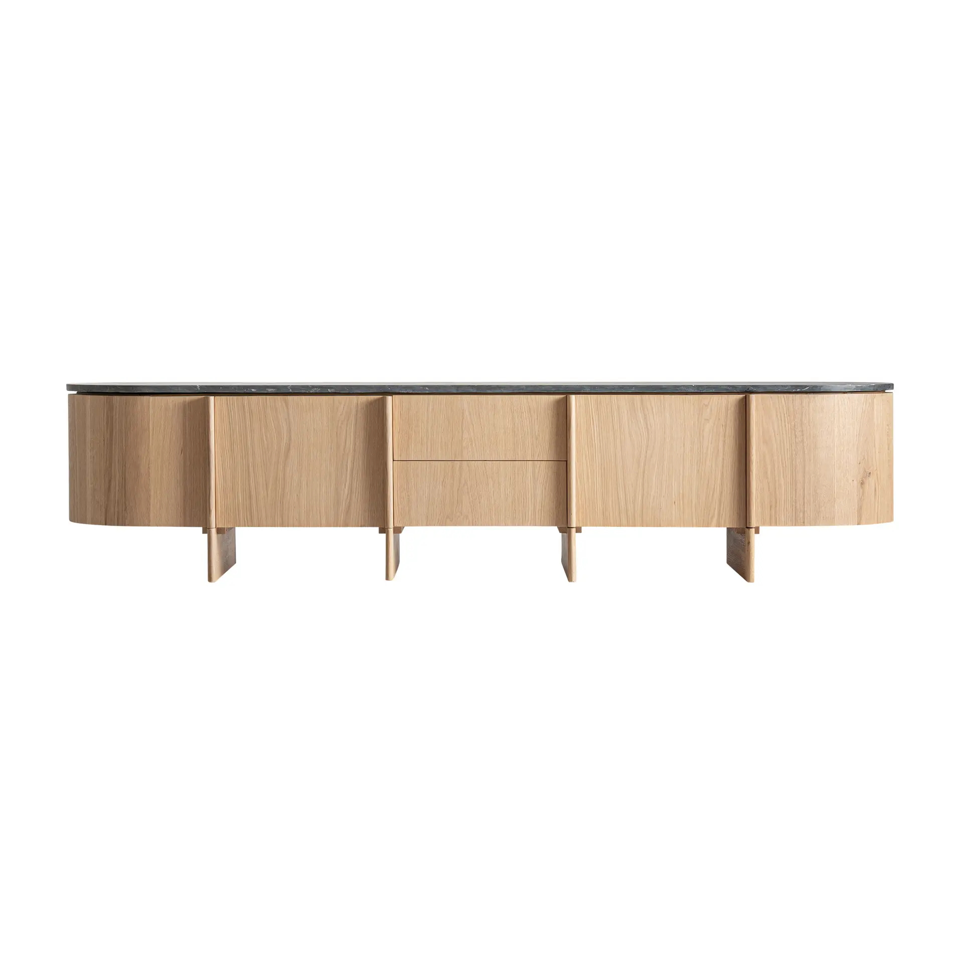 Produse - Bufet Nara din Lemn de Stejar și Marmura Maro Deschis, 240x63x57cm, VicalHome 38318 VicalHome 38318