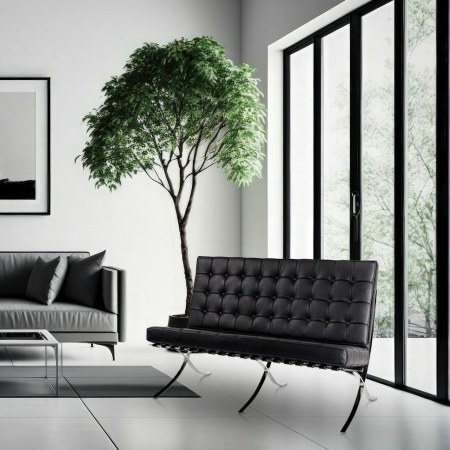 Canapea Barcelon 150x75x85 cm, Oțel Negru - Modesto Design [3]