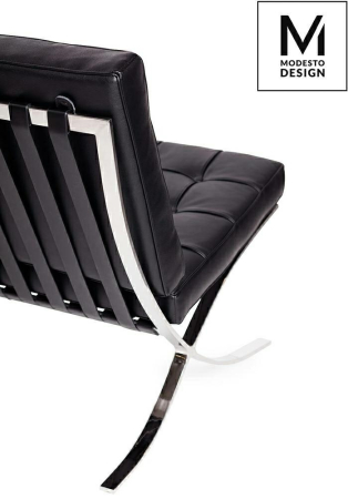 Canapea Barcelon 150x75x85 cm, Oțel Negru - Modesto Design [2]
