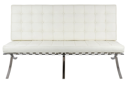 Canapea Barcelon Prestige Plus 150x75x85 cm, Oțel Alb - King Home [2]