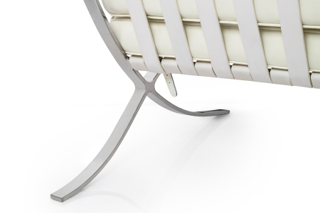 Canapea Barcelon Prestige Plus 150x75x85 cm, Oțel Alb - King Home [4]