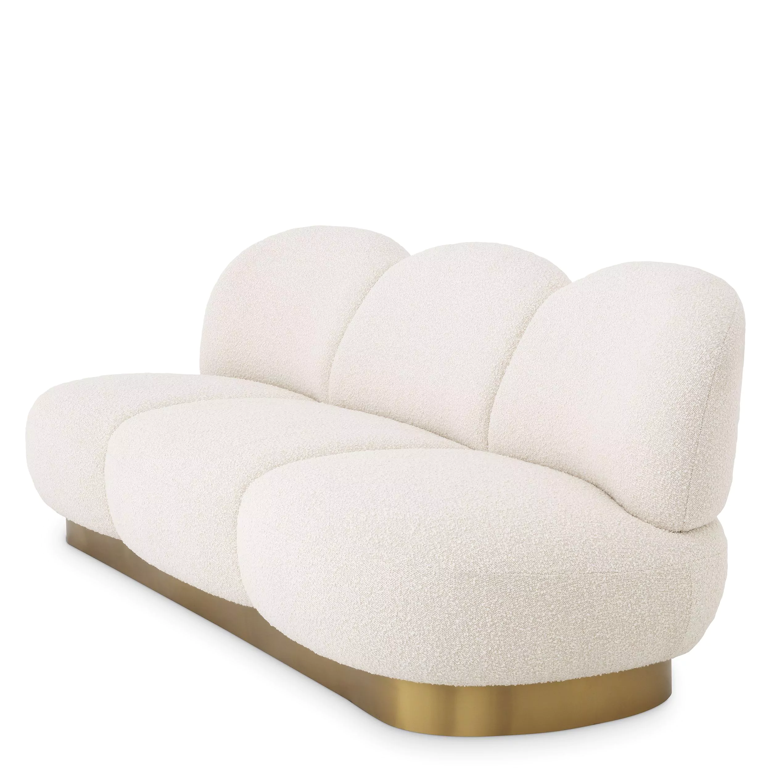 Canapea Clément , Crem Bouclé 230/81 cm, baza aurie, cu lemn de pin si arcuri metalice | Eichholtz - 114721 [3]