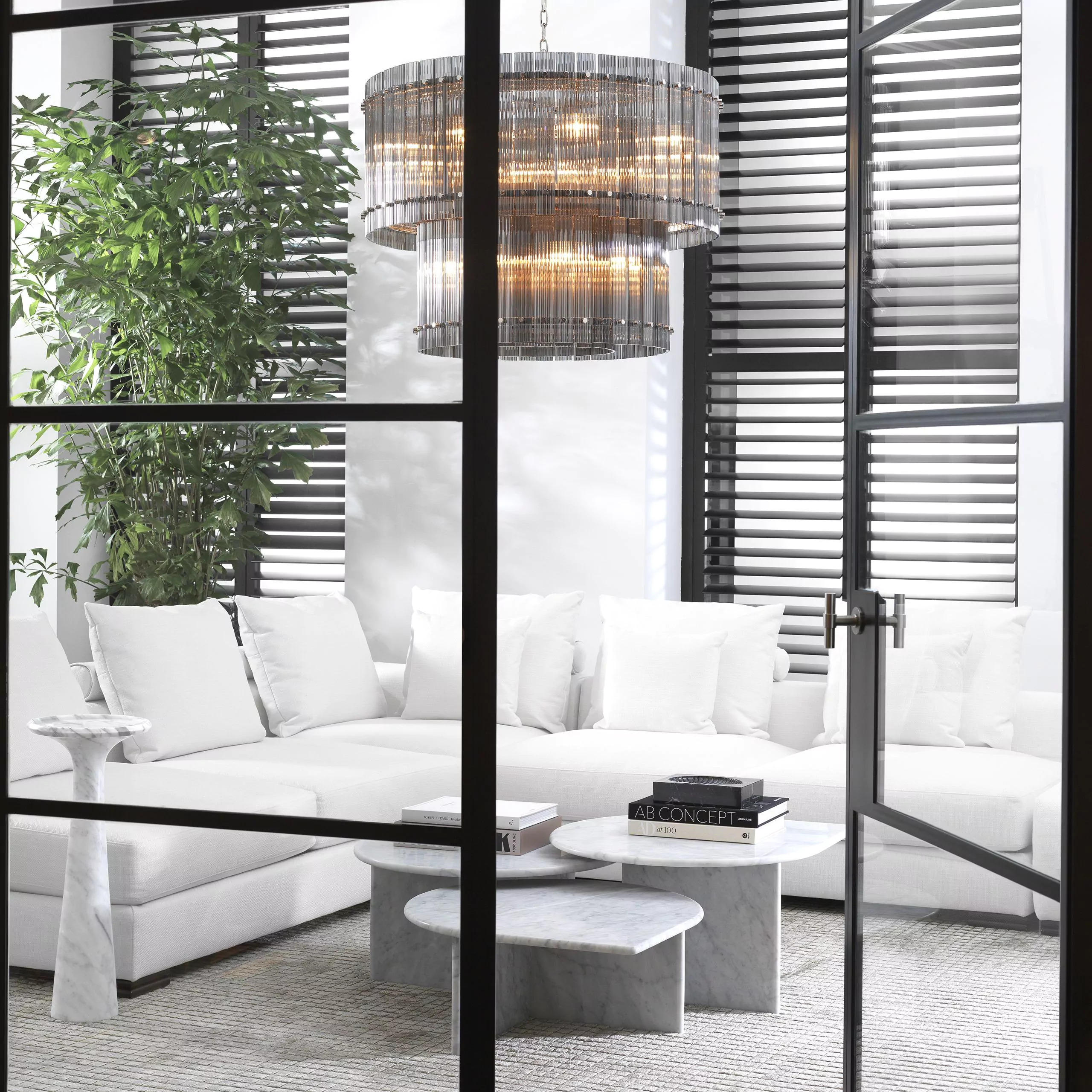   Canapea modulară Clifford gri clar - 2 locuri 114341 EICHHOLTZ [17]
