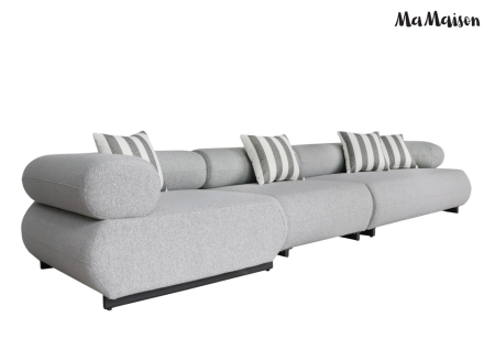 Canapea de Grădină Alexander 244x178x67 cm, Gri - MaMaison [2]