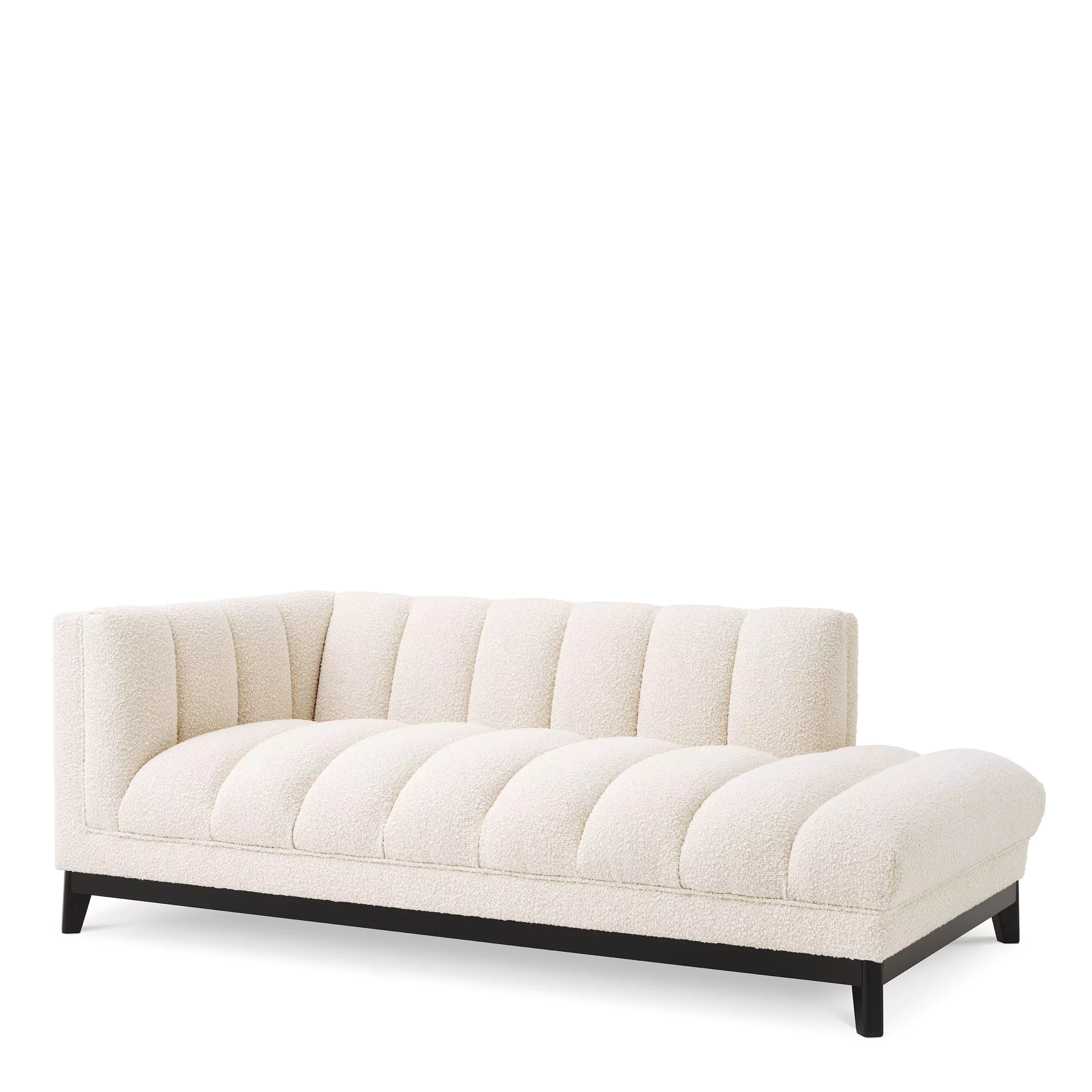 Canapele -   Canapea de lounge Ditmar stânga bouclé crem 115528 EICHHOLTZ