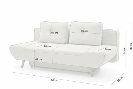 Canapea Dorian 200x99x88 cm, Pianka Pur - King Home [1]